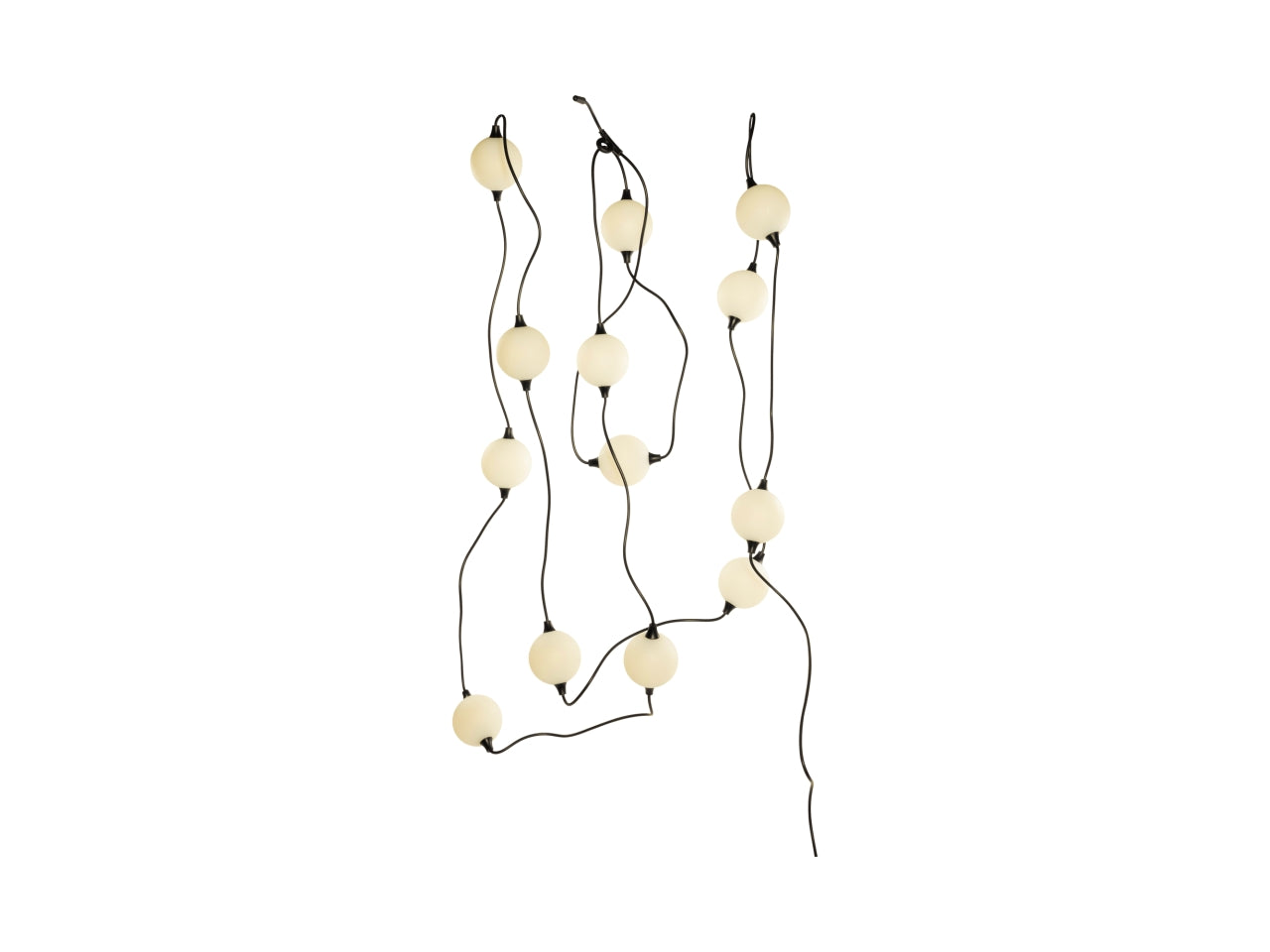 Catena luminosa 723cm in pvc con 13 palle 7cm led bianco caldo