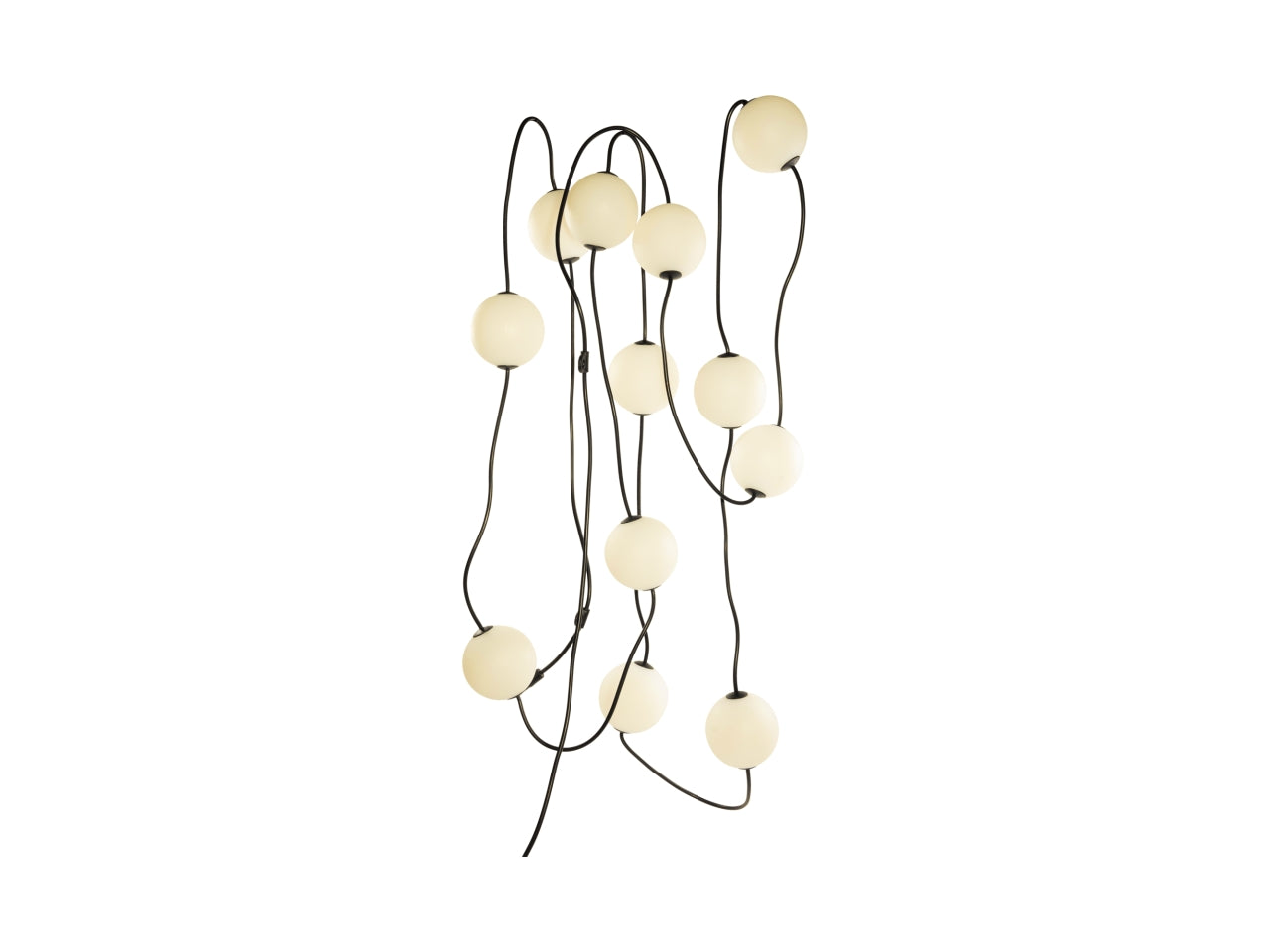 Catena luminosa 776cm in pvc con 12 palle 10cm led bianco caldo
