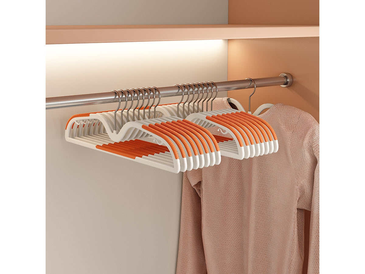 Grucce salvaspazio grigio/nero/bianco/arancio set da 10 grucce assortite