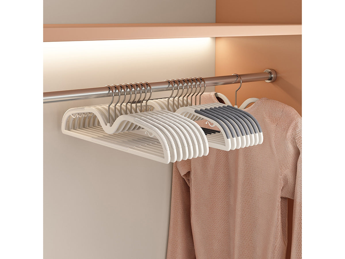 Grucce salvaspazio grigio/nero/bianco/arancio set da 10 grucce assortite