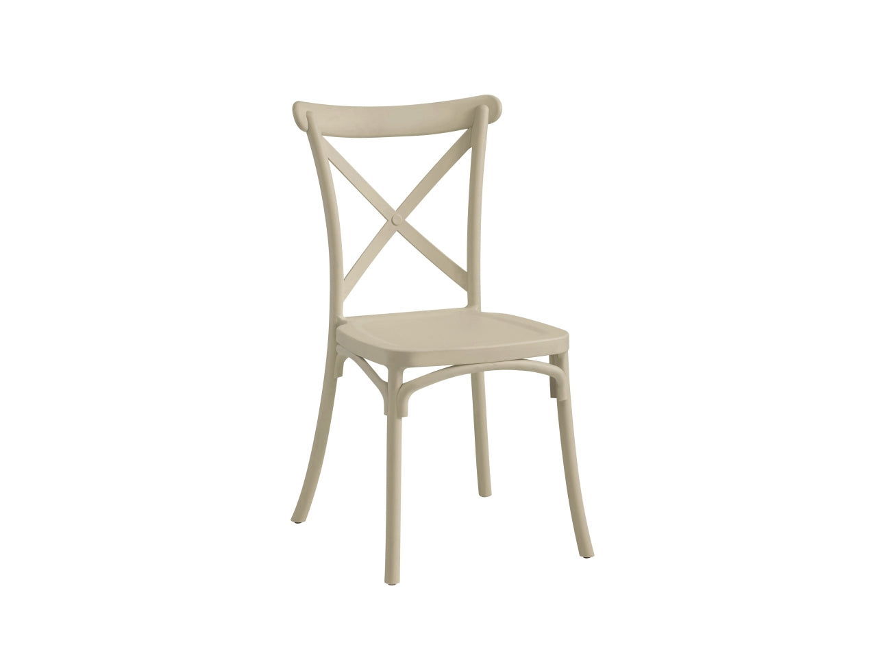 Sedia in plastica cross tortora 54x43x88cm