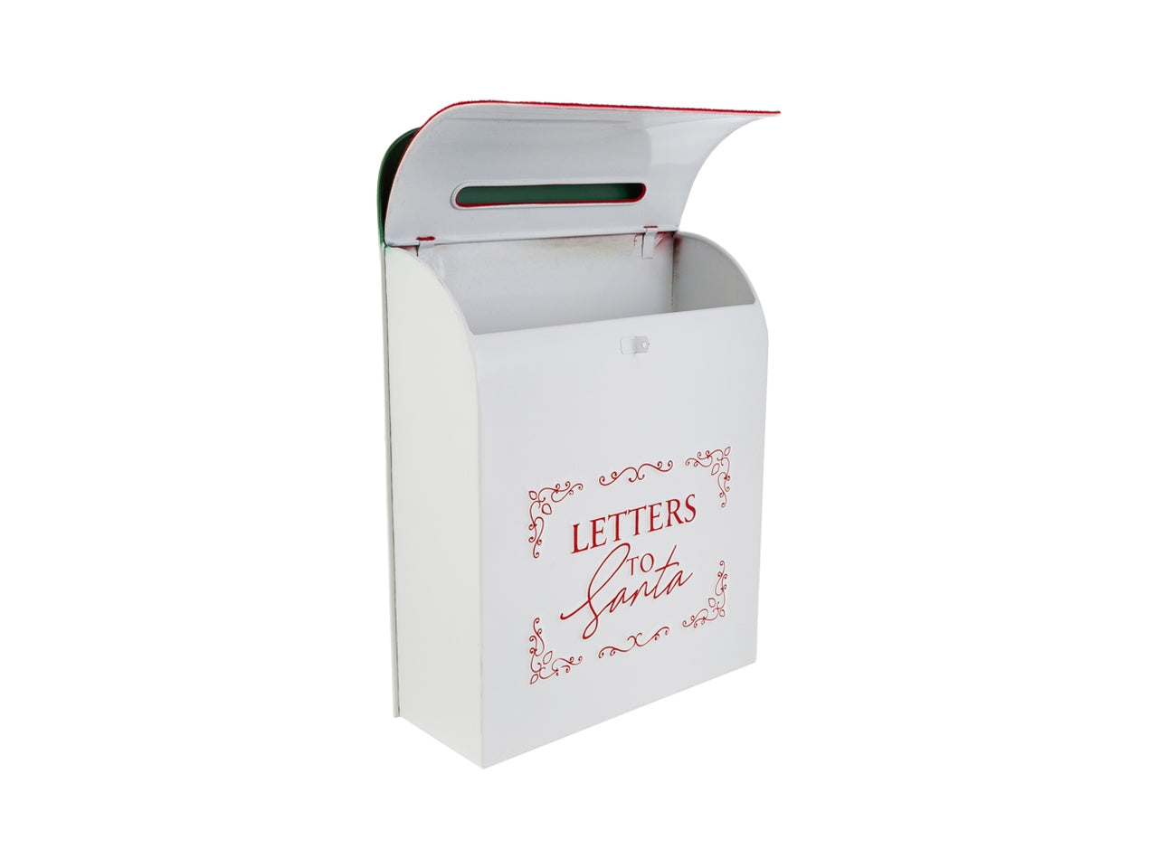 Cassetta postale in metallo 26,5x10x40cm rosso vellutato