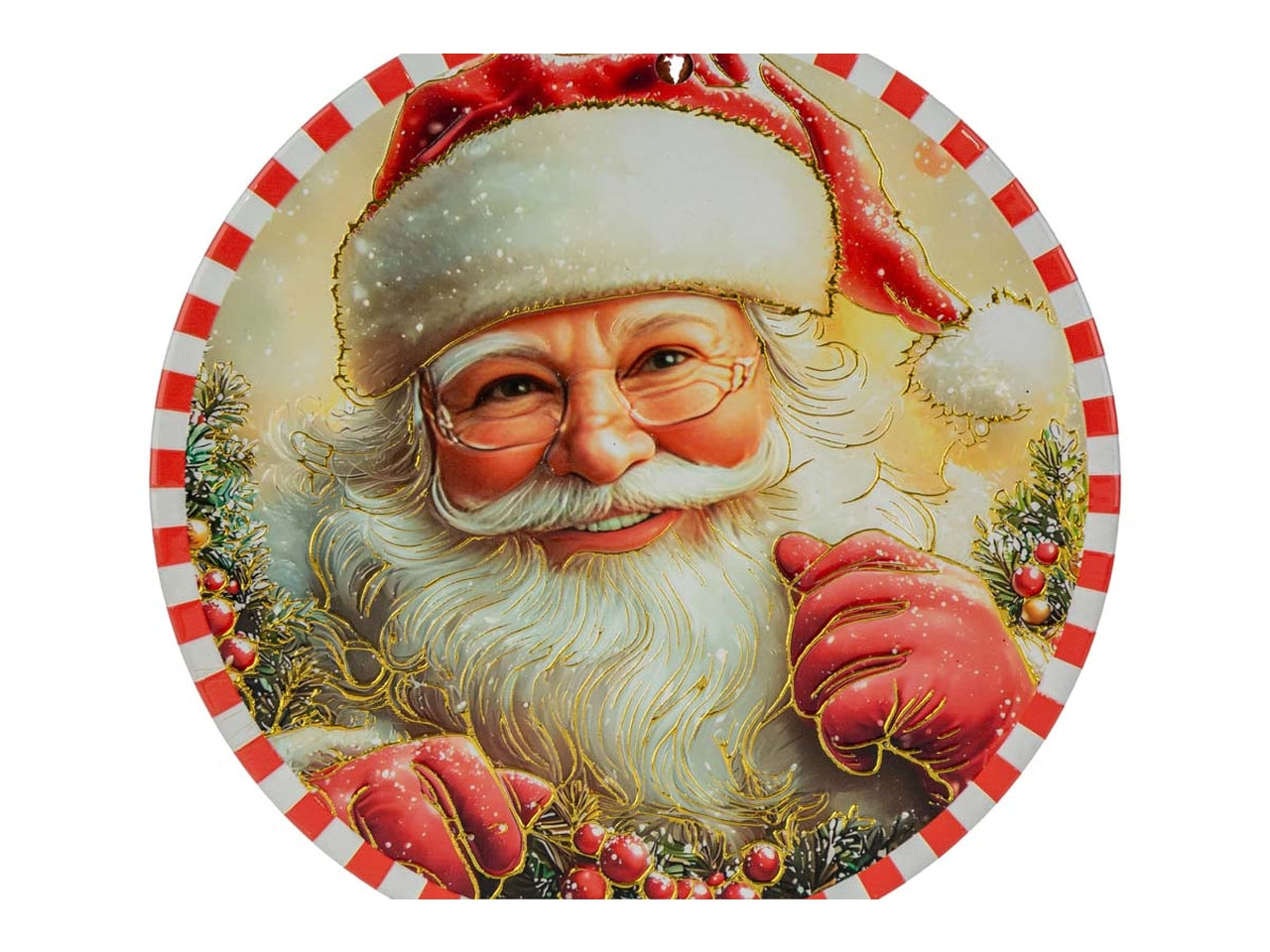 Sottopentola natalizio 20cm con babbo natale astucciato in 3 assortimenti