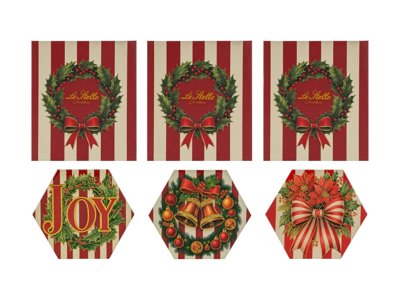 Sottopentola natalizio esagonale 20x17cm astucciato in 3 assortimenti