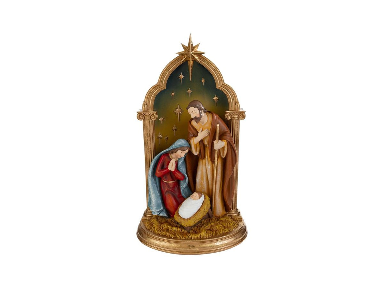 Sacra famiglia in resina 26,5x20xh.46cm