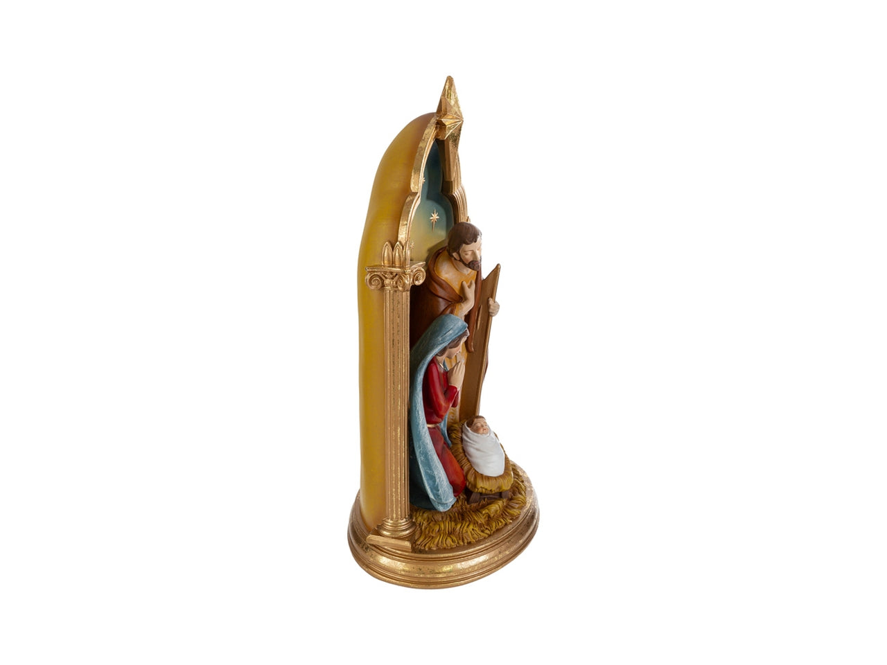 Sacra famiglia in resina 26,5x20xh.46cm