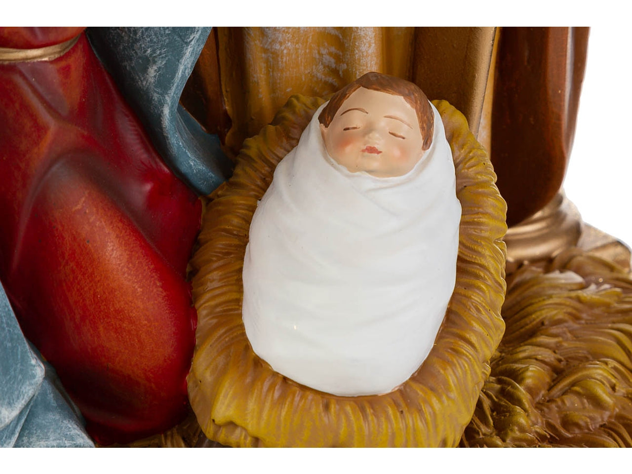 Sacra famiglia in resina 26,5x20xh.46cm
