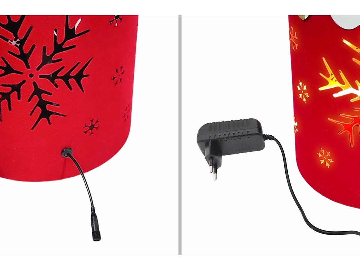 Base albero pacco regalo con led 32x35cm
