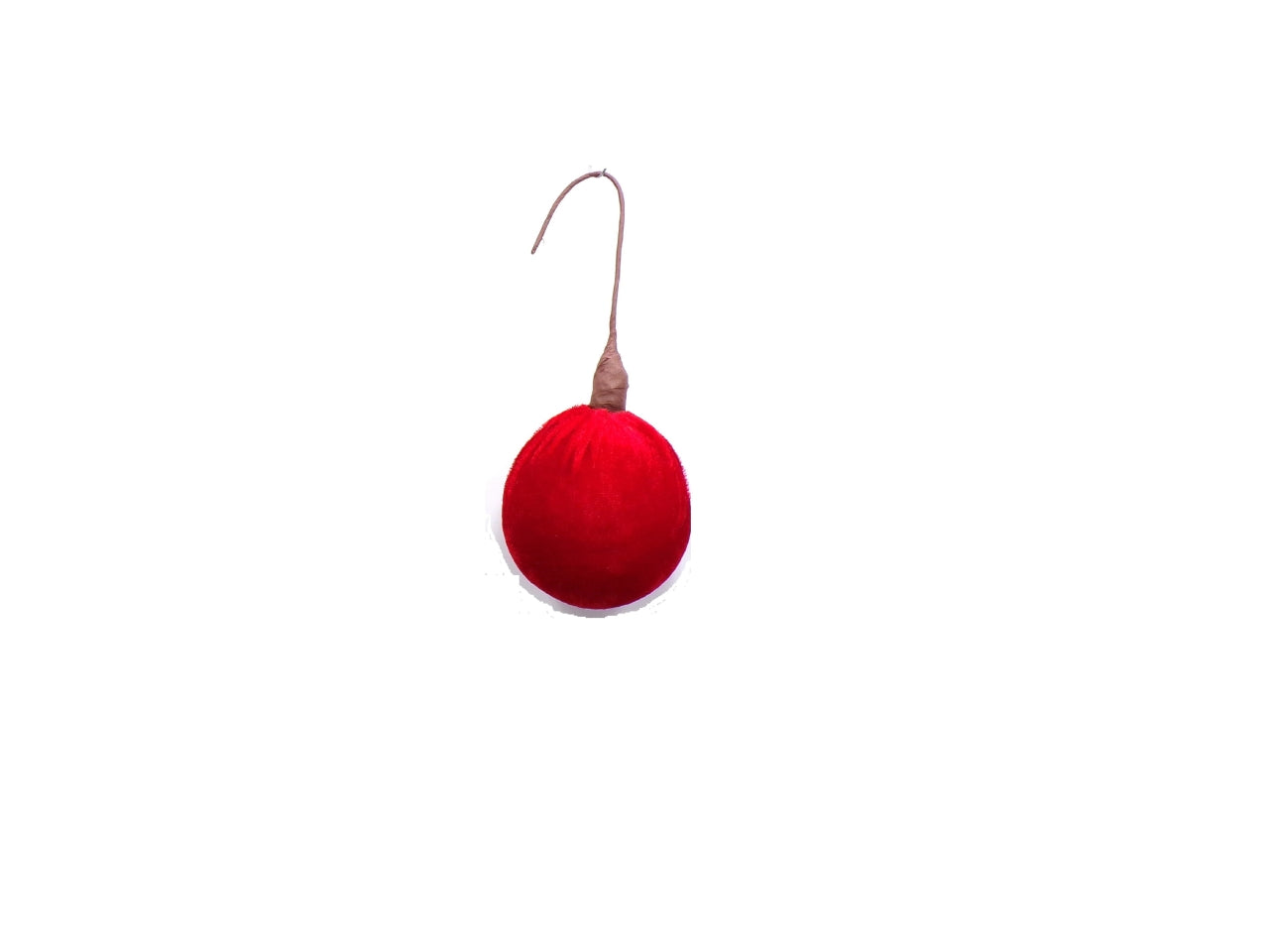 Palla 6cm velluto rosso