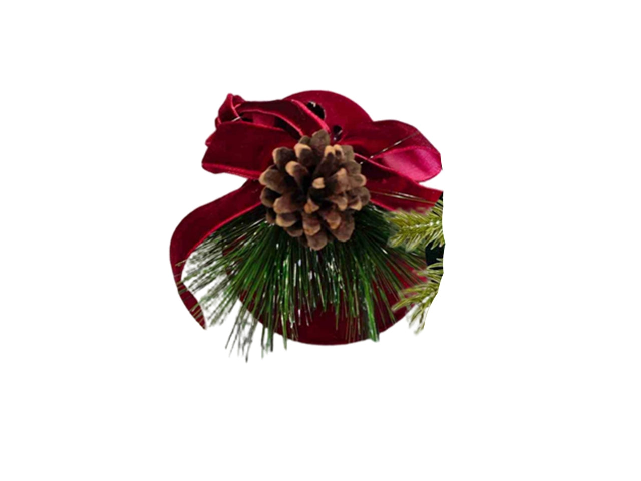 Campana 6xh7cm in metallo bordeaux con decorazione
