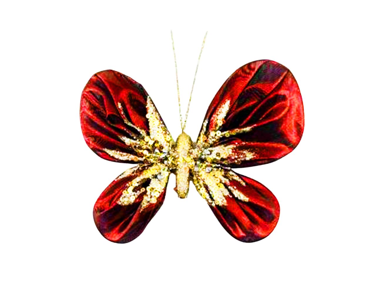 Appendino farfalla 16xh13cm in velluto rosso