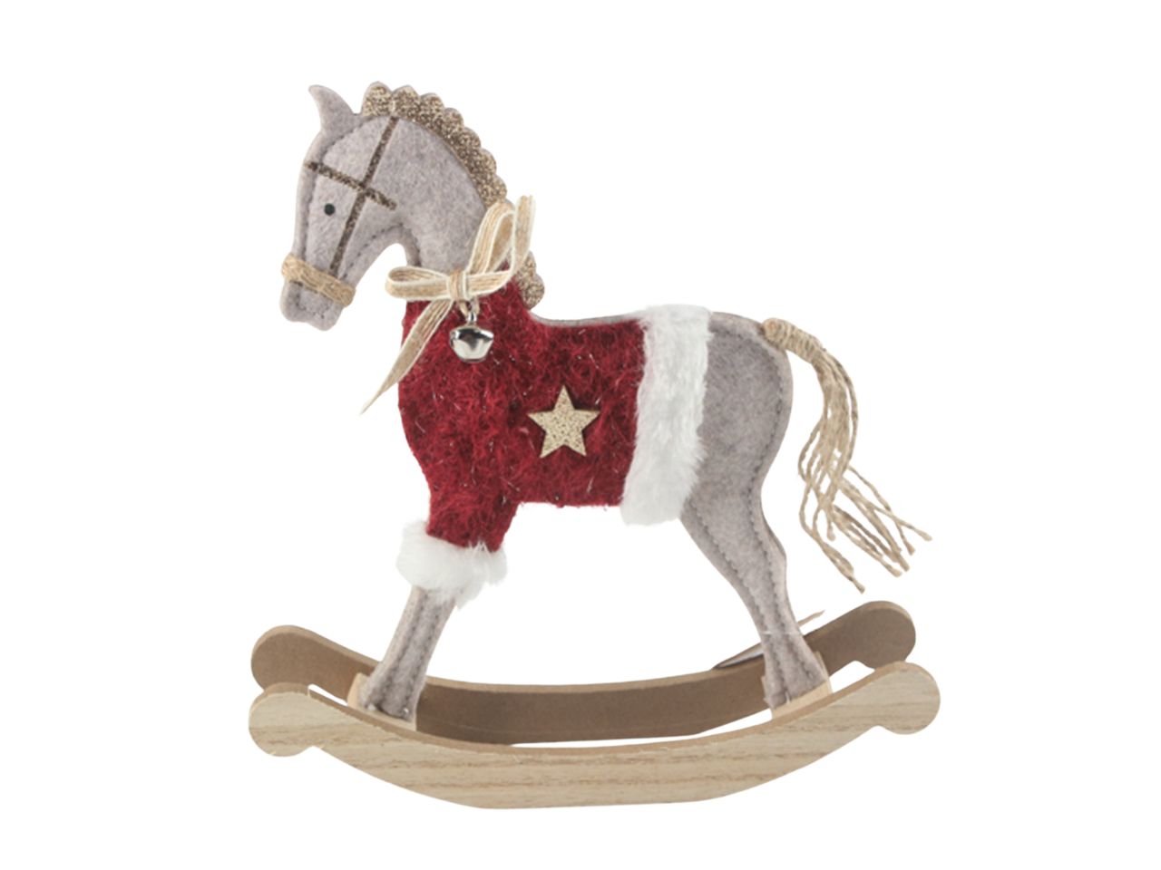 Cavallo a dondolo in panno 22xh21cm