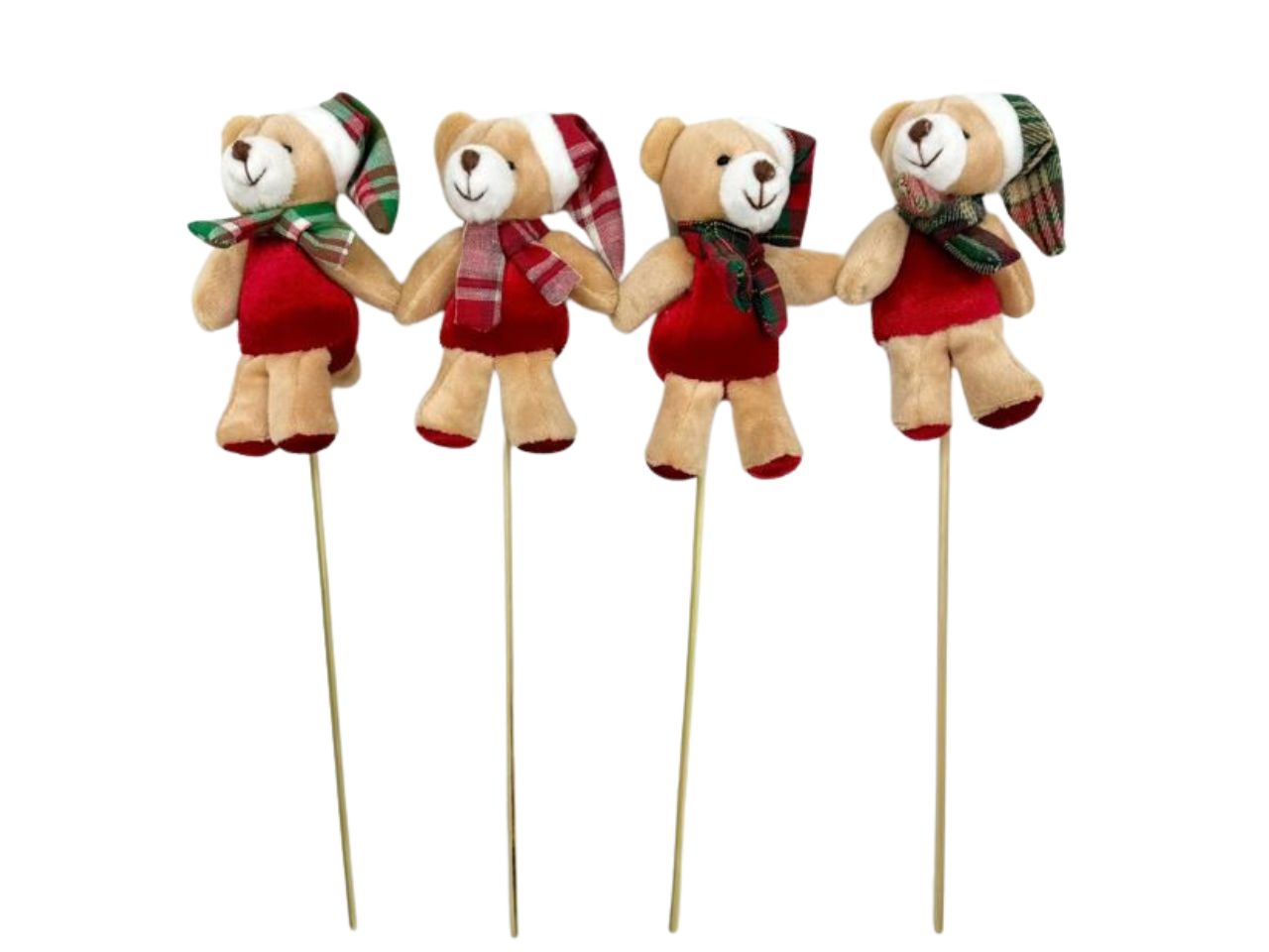 Orso con stecchino 9/30cm in 4 assortimenti