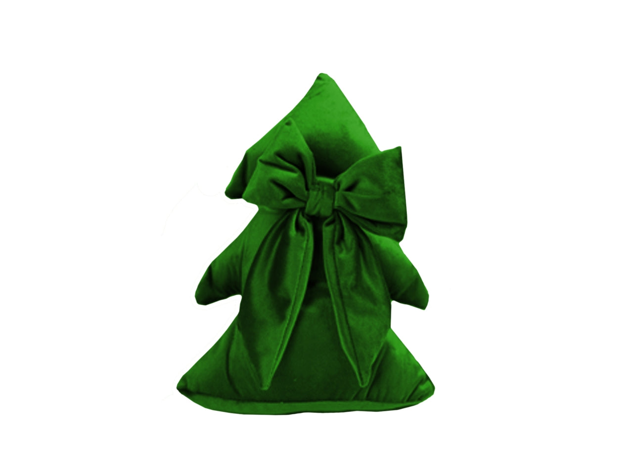 Fermaporta albero 24cm in panno con fiocco verde