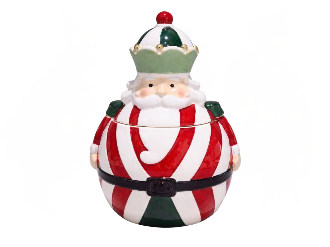 Barattolo ceramica Babbo Natale Circus 16xh.20cm