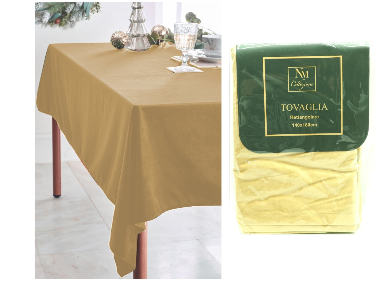 Tovaglia 140x180cm in velluto oro