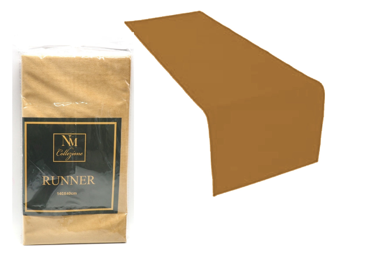 Runner 40x140cm in velluto oro
