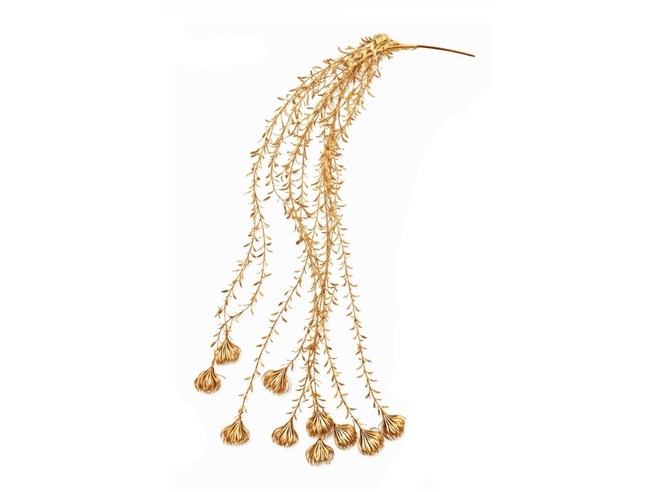 Ramo cadente maxi 110cm metallizzato champagne