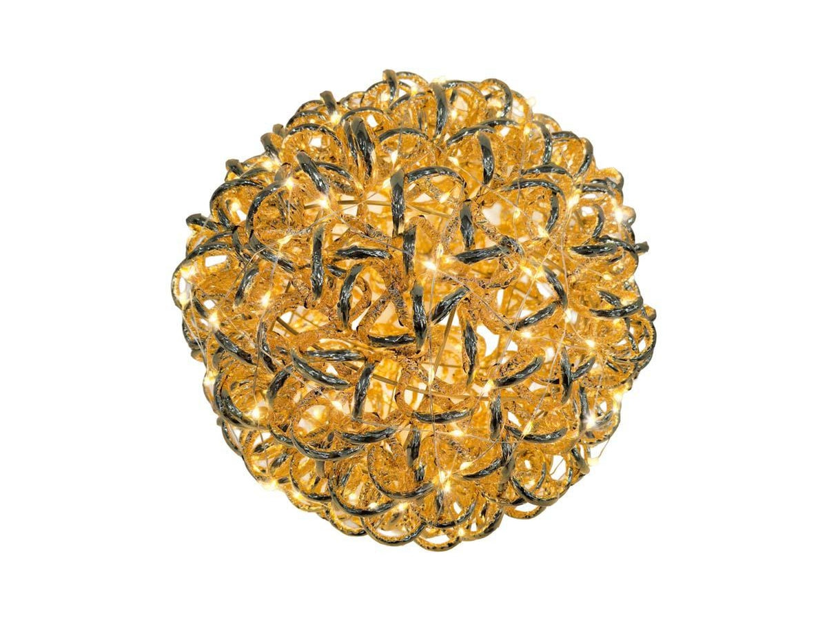 Palla oro 25cm con 200 led flash, timer 6/18 ore, uso esterno