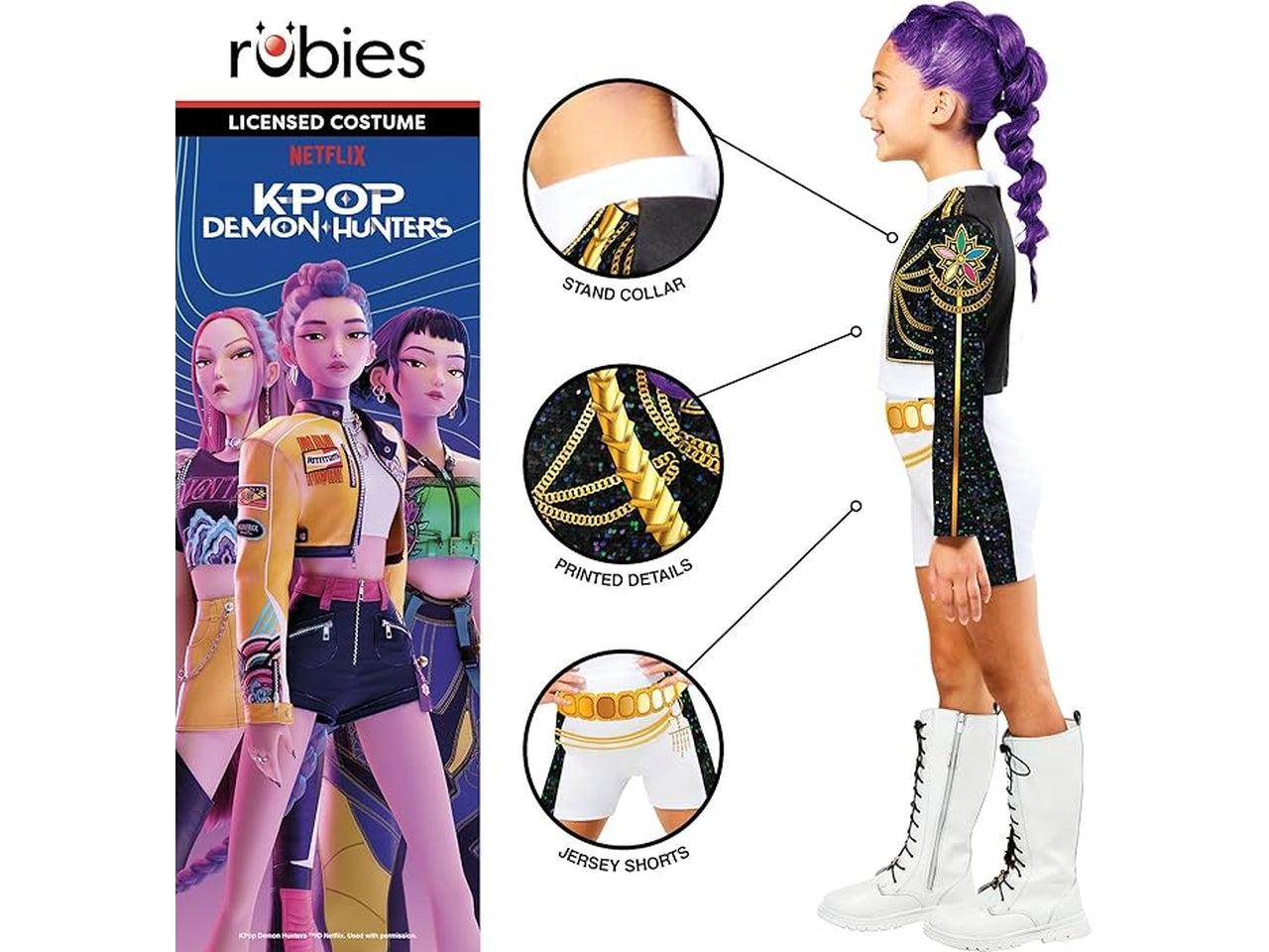Costume Kpop Rumi classic, taglia XS 5/6anni