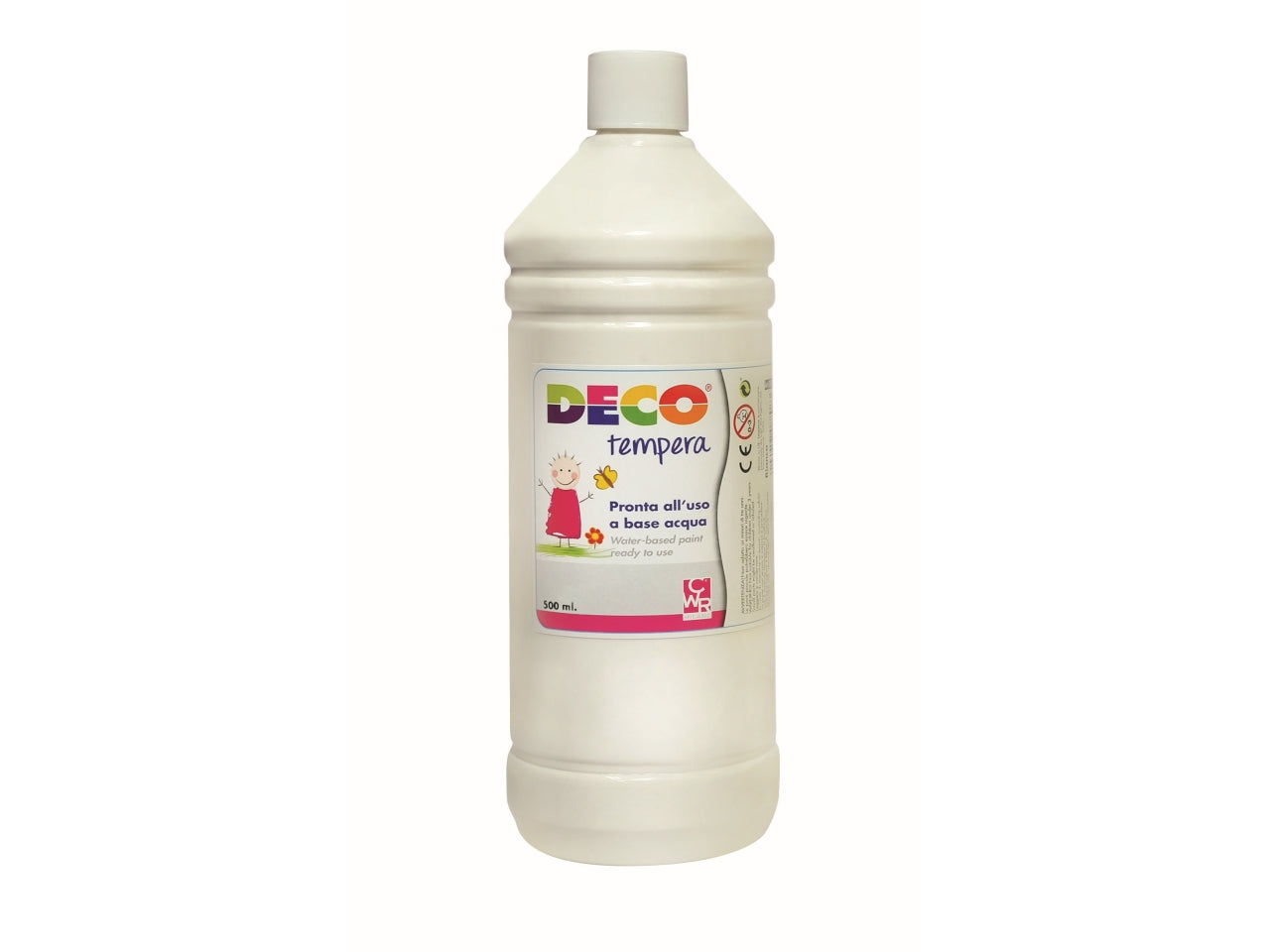 Flacone tempera 500ml bianco