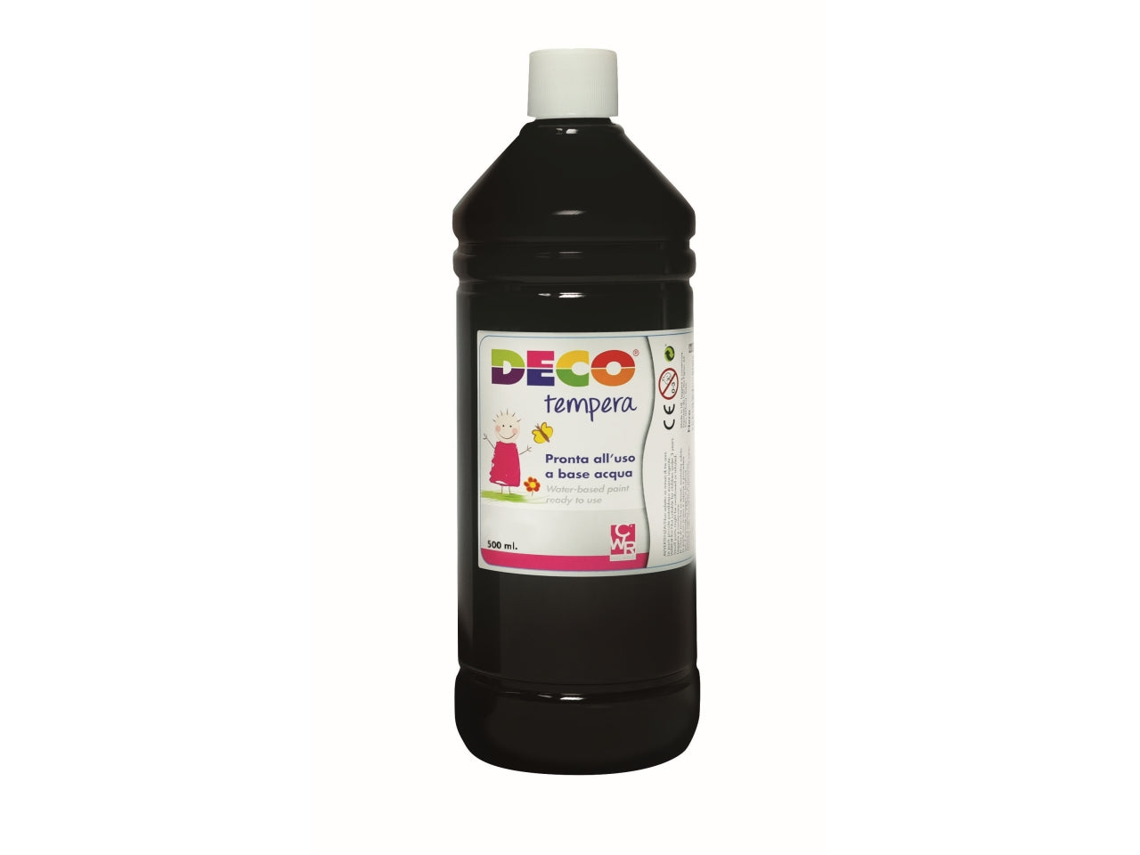Flacone tempera 500ml nero