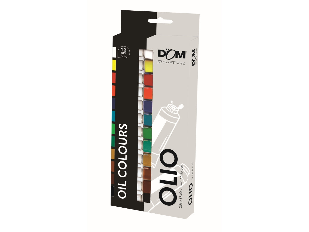 Colori a ad olio  scatola 12 tubi 12ml colori assortiti