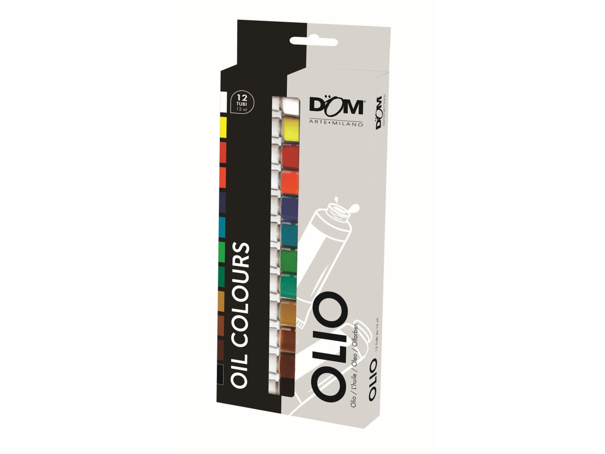 Colori a ad olio  scatola 12 tubi 12ml colori assortiti