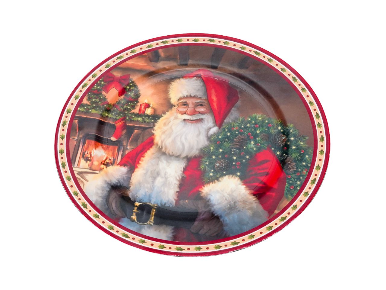 Piatto 33cm con Babbo Natale