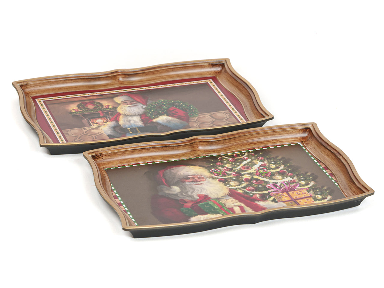 Vassoio 43x32x3cm con Babbo Natale, fantasie assortite