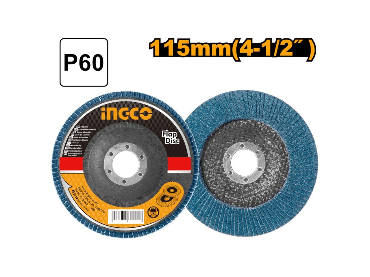 Disco lamellare 115mm zirconio p60 set da 10 dischi