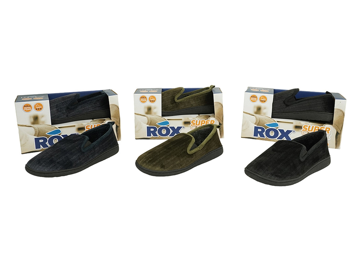 Pantofola da uomo Rox con box, taglia dalla 41 alla 46 in 2 colori assortiti