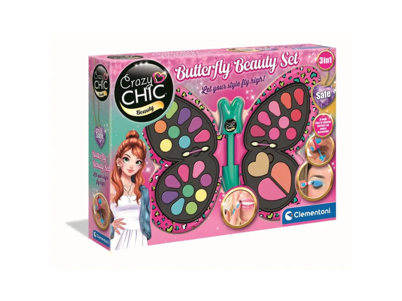 Crazy chic butterfly beauty set
