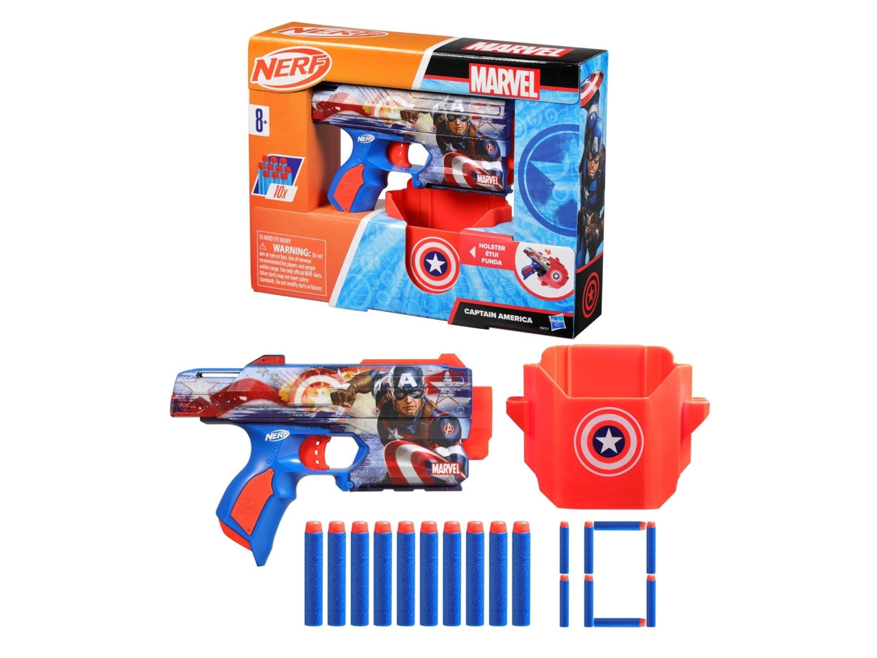 Nerf pistola capitan america