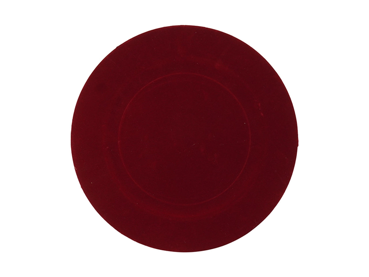 Sottopiatto effetto velluto 32,7cm rosso