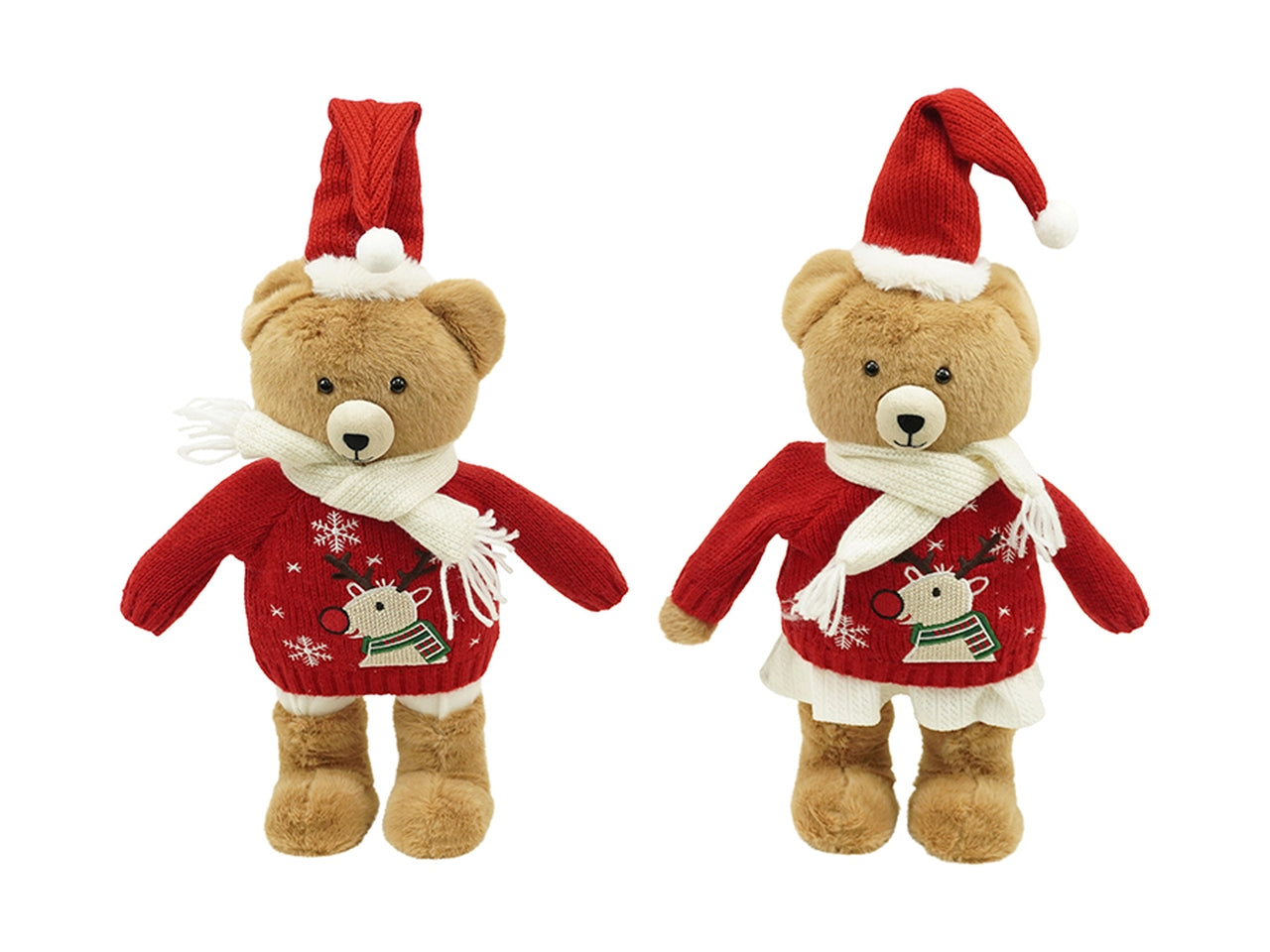 Orso peluche 43cm boy e girl rosso, in 2 assortimenti