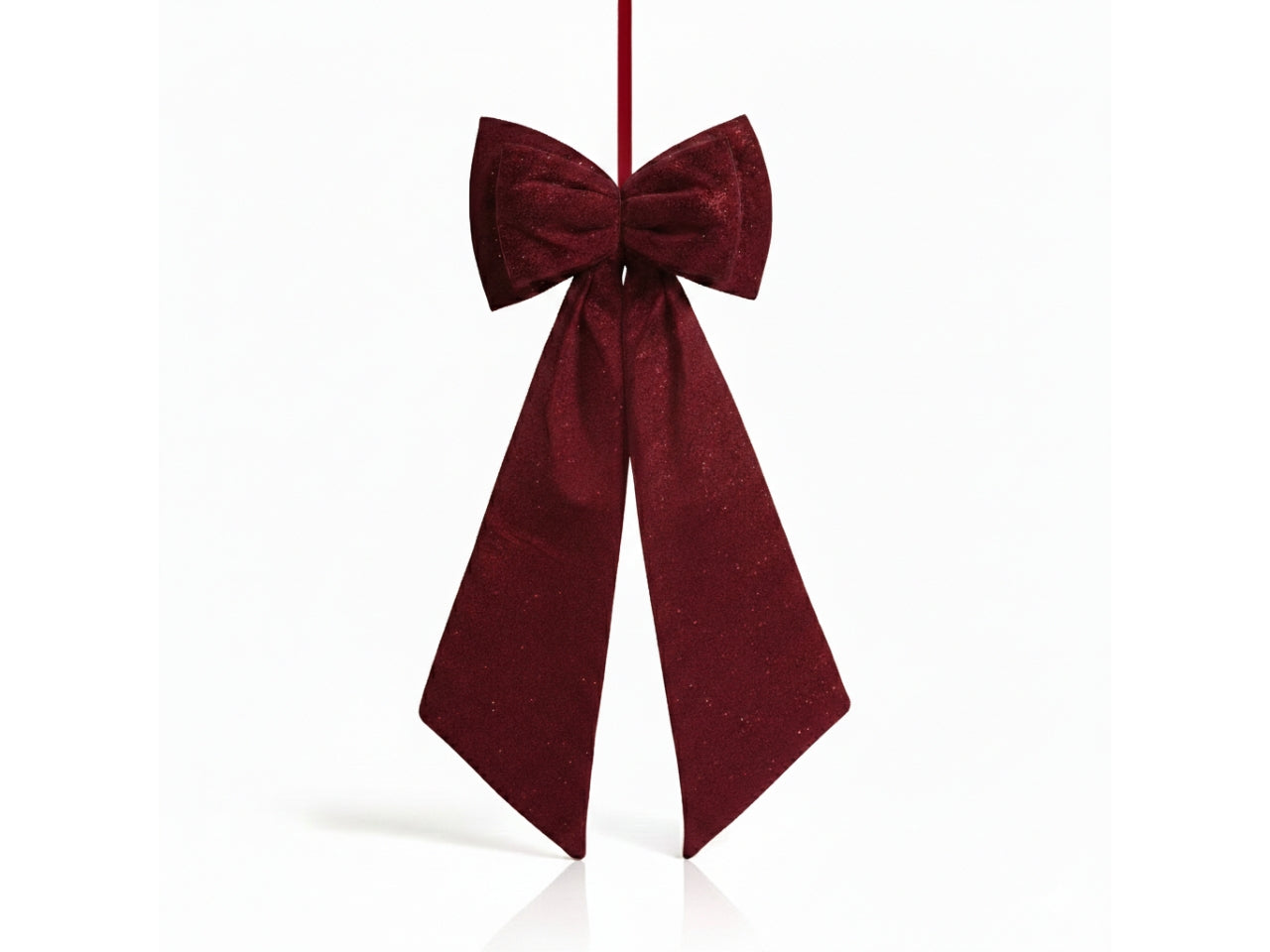 Fiocco maxi in velluto 50x160cm bordeaux, linea diamond