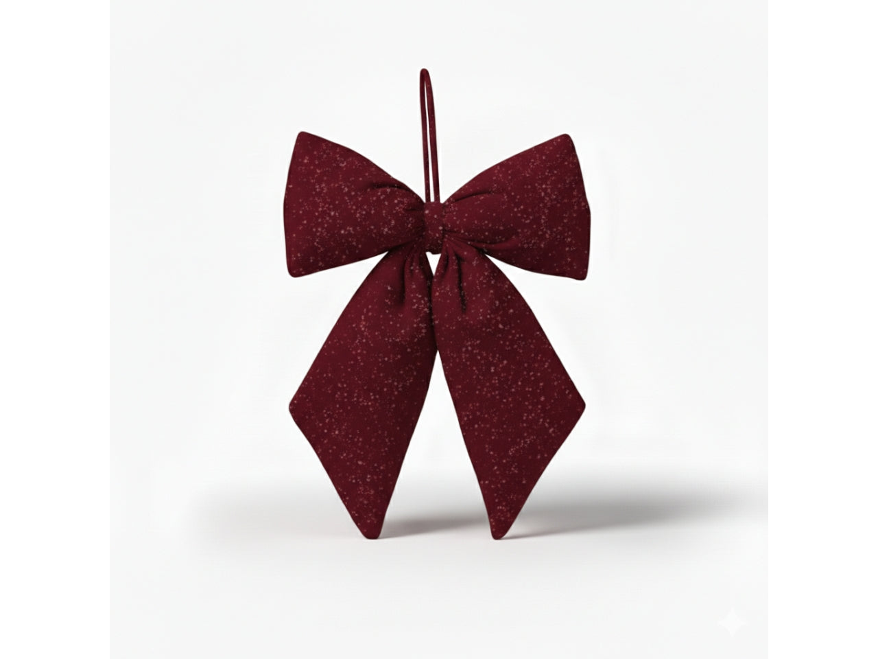 Fiocco maxi in velluto 52x79cm bordeaux, linea diamond