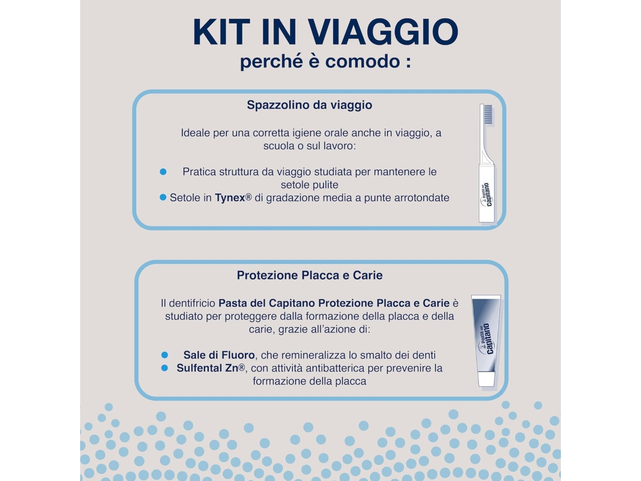 Pasta del capitano kit viaggio spazzolino+dentifricio 25ml