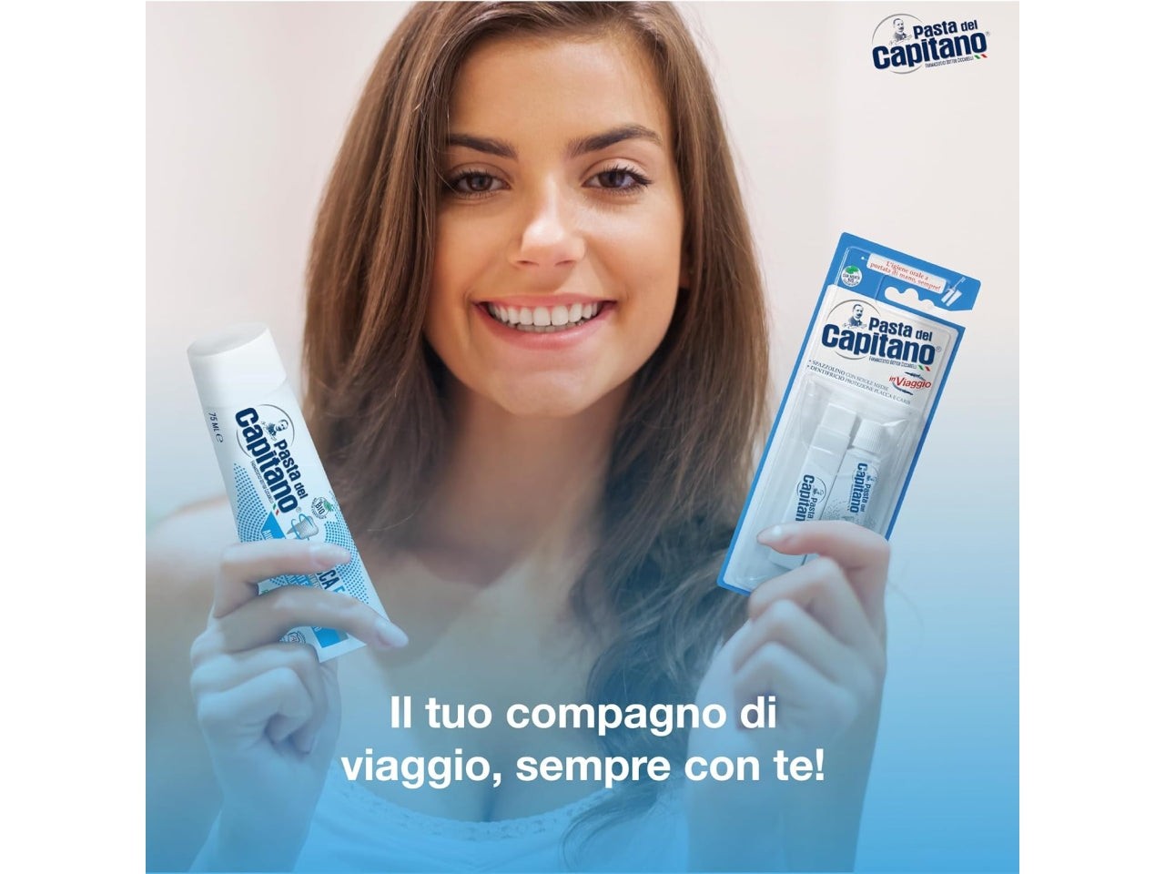 Pasta del capitano kit viaggio spazzolino+dentifricio 25ml