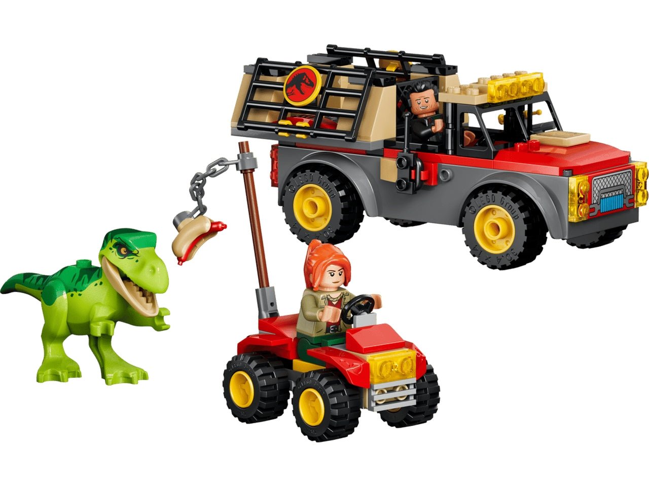 Lego camion da trasporto per il giovane t. rex