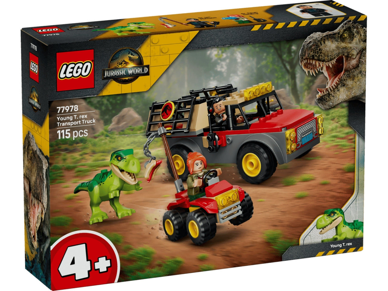 Lego camion da trasporto per il giovane t. rex