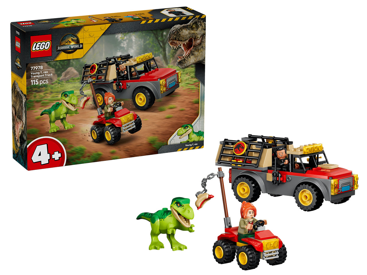 Lego camion da trasporto per il giovane t. rex