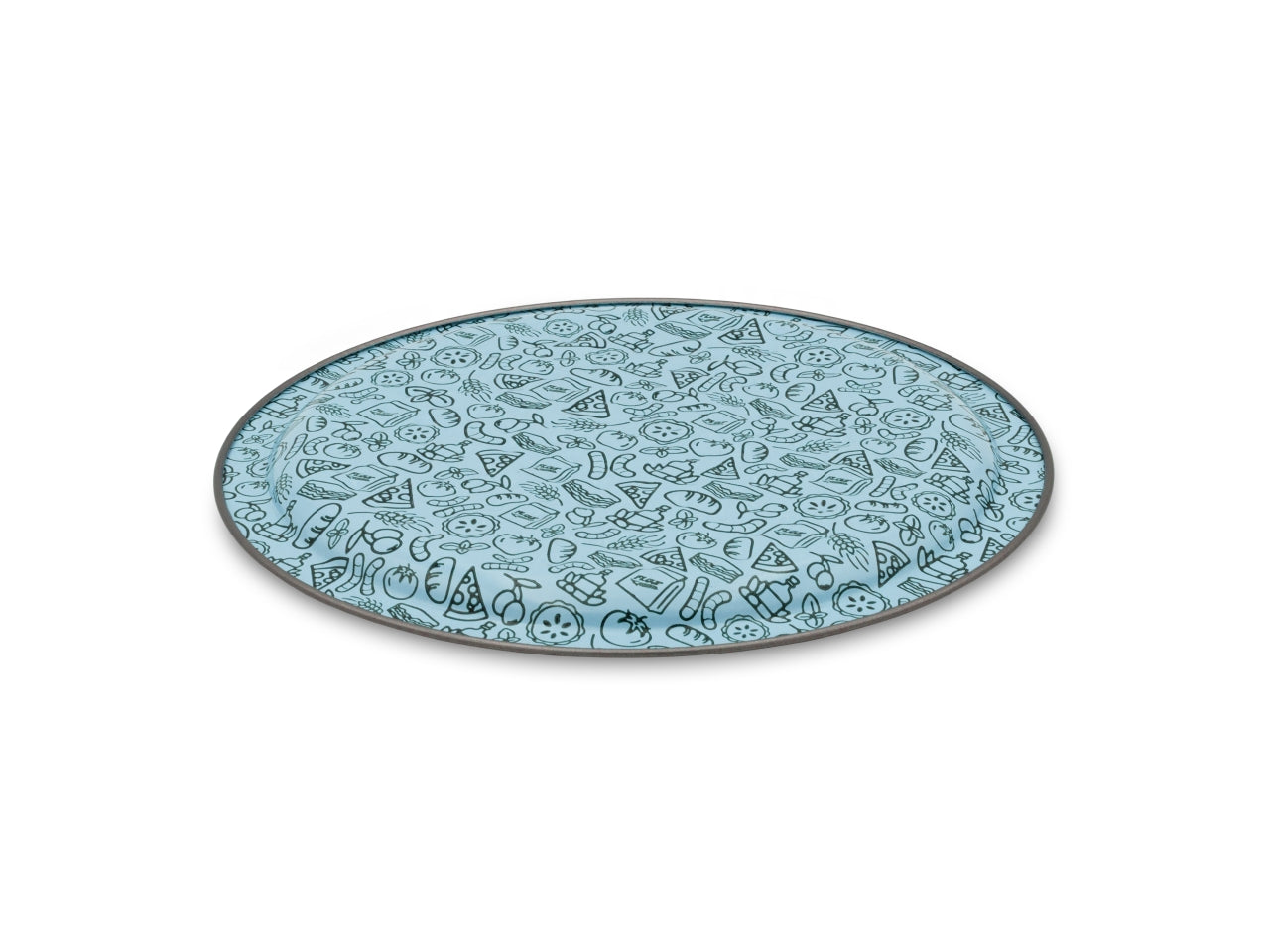 Dolci sorrisi tortiera pizza da 36cm, fondo interno bugnato turchese/avorio $