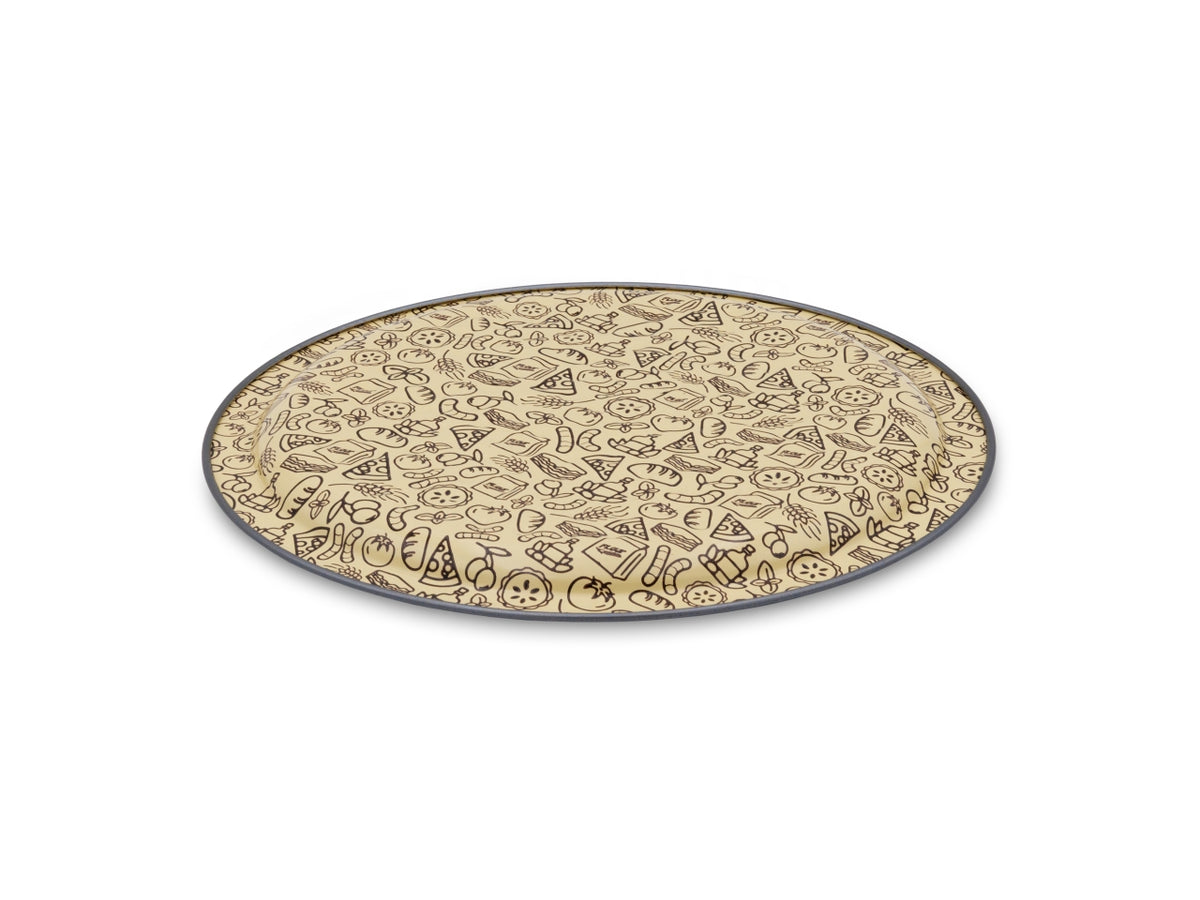 Dolci sorrisi tortiera pizza da 36cm, fondo interno bugnato turchese/avorio $