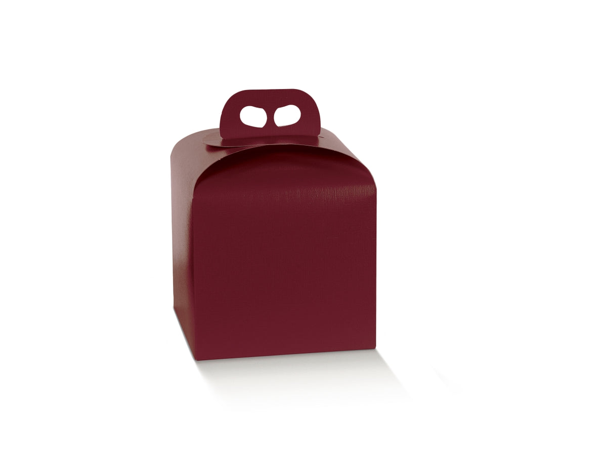 Portapanettone fibra bordeaux, 20x20x18cm