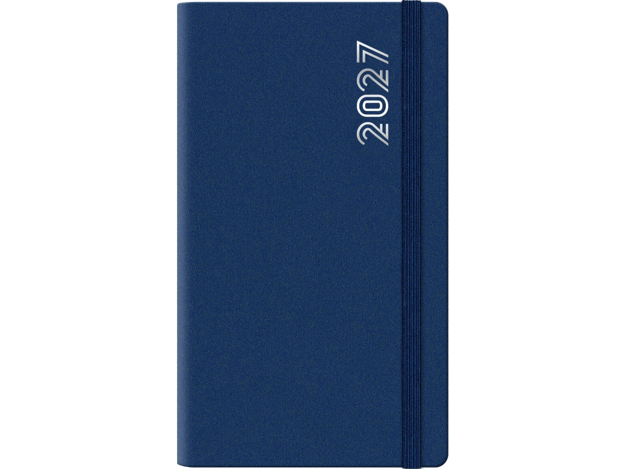 Agenda 2027 Dynamic con elastico 8x14cm settimanale verticale bluette