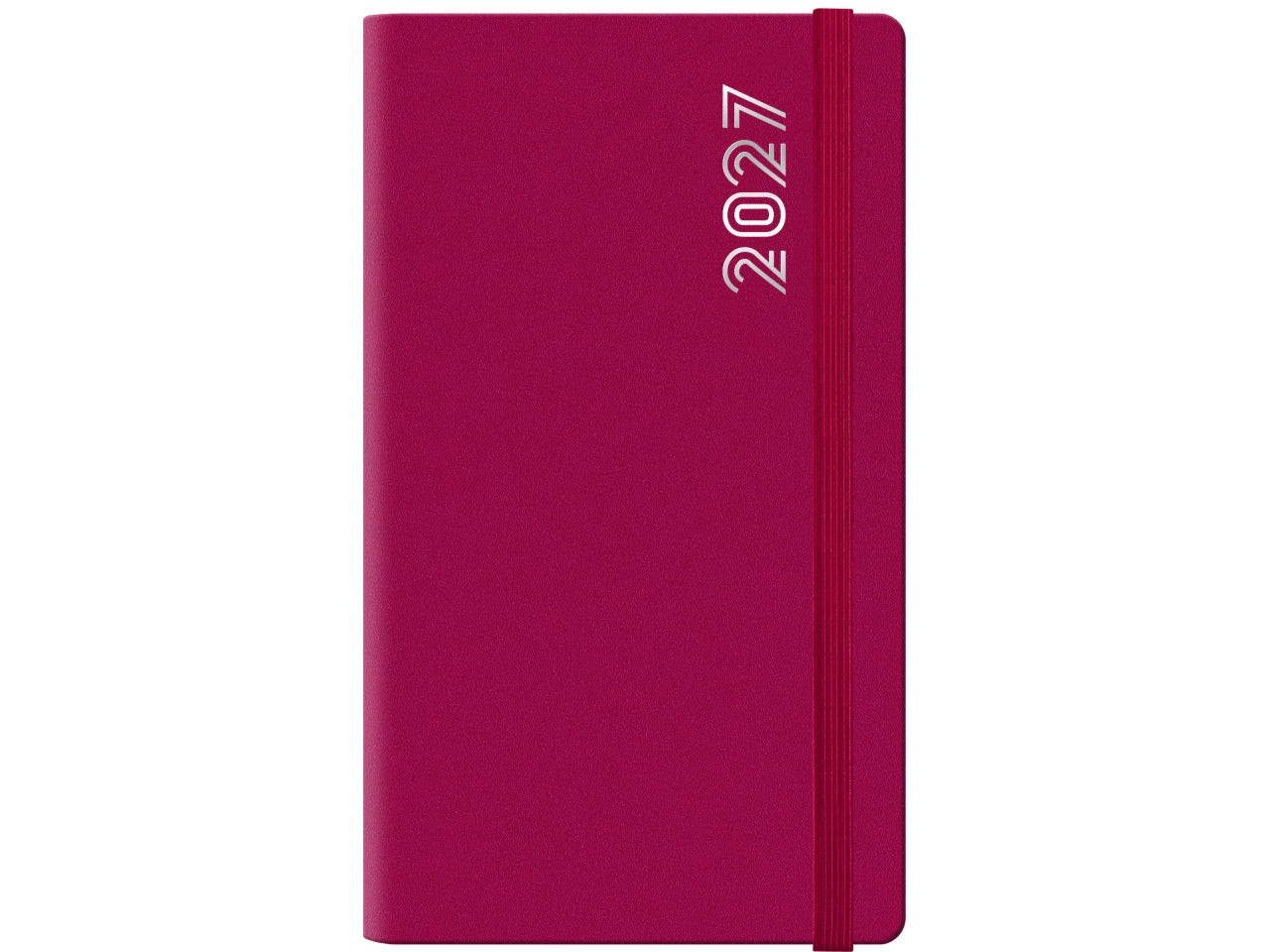 Agenda 2027 Dynamic con elastico 8x14cm settimanale verticale rubino