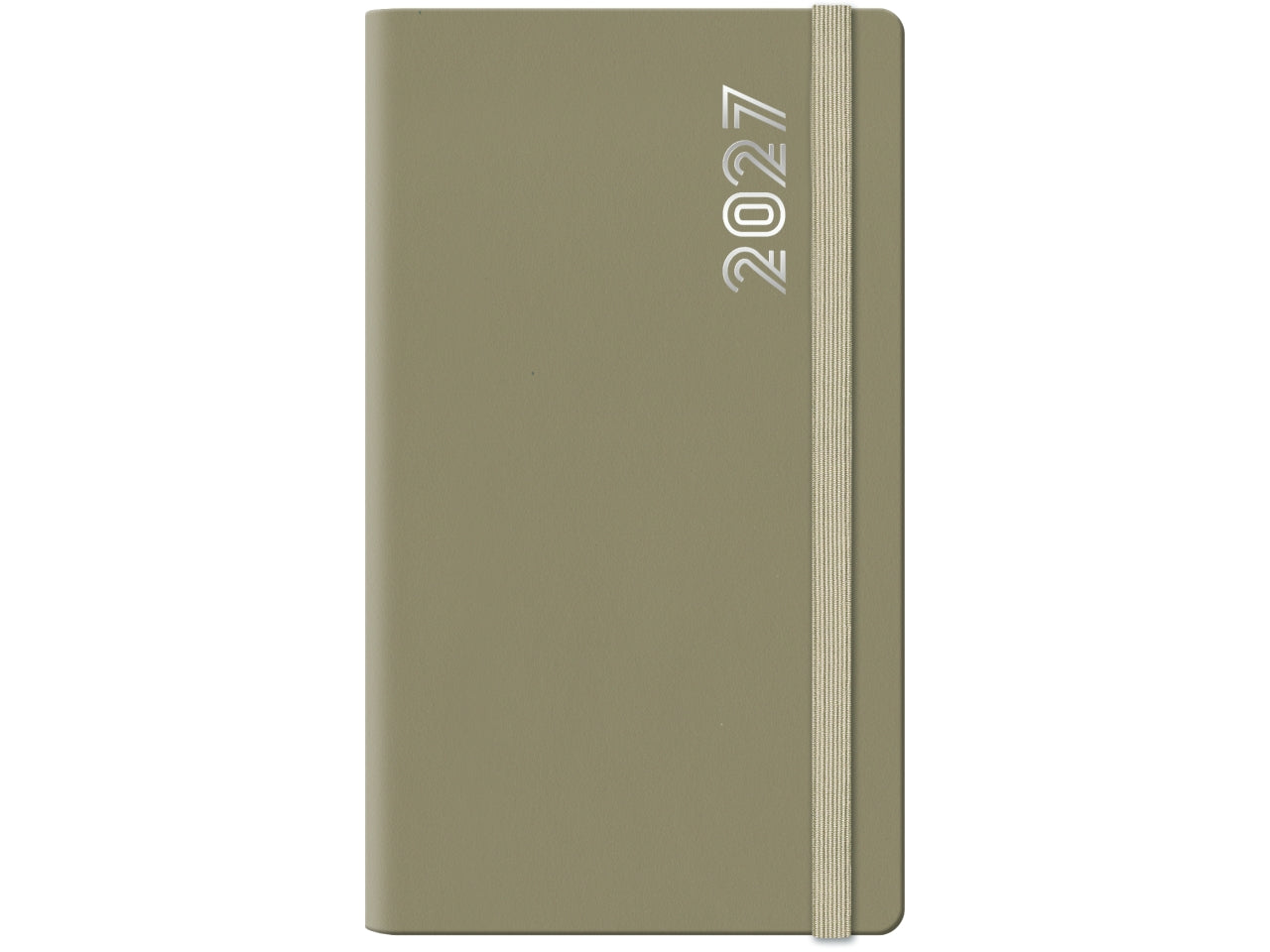 Agenda 2027 Dynamic con elastico 8x14cm settimanale verticale nocciola