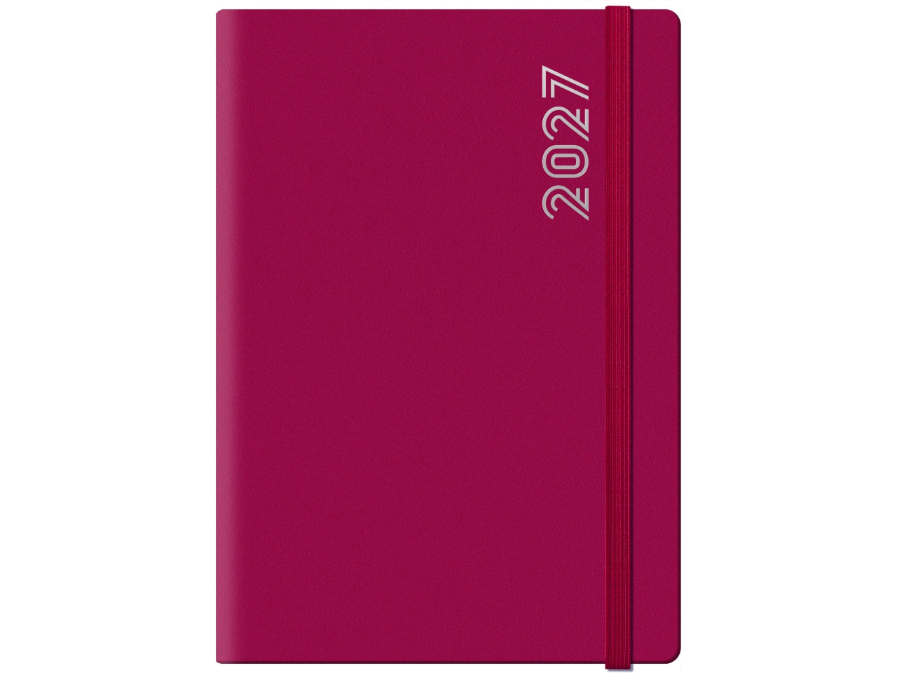 Agenda 2027 Dynamic con elastico 14,5x20,5cm giornaliera sabato e domenica abbinati rubino